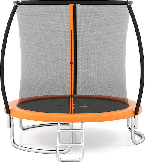 Costway Trampolină pentru copii Diametru 244cm cu Scară & Net
