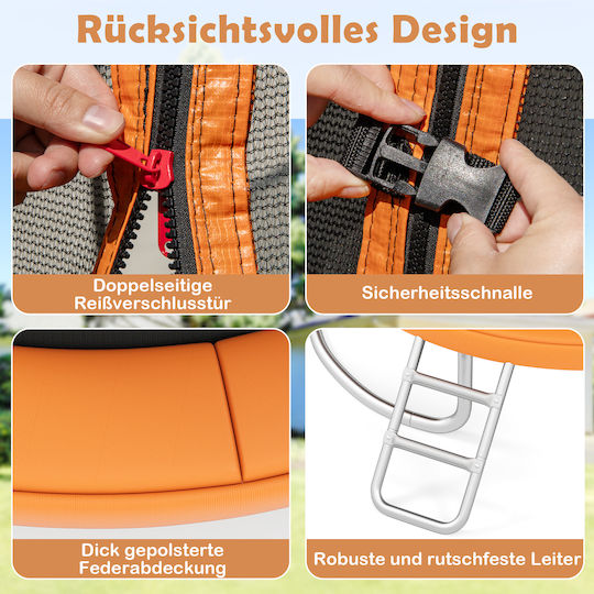 Costway Trampolin Kinder Durchmesser 305cm mit Leiter & Netz