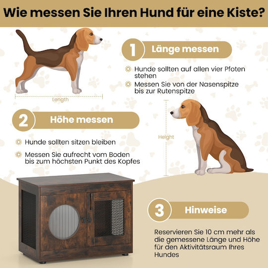 Costway Pet Cage for Small to Medium Dogs & Cats Door & Window Pc Dimensions 82 X 47 X 60 Cm Pv10323cf