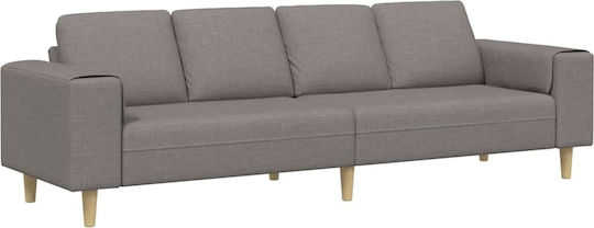 Four Seater Couch Taupe 250x77x76 cm