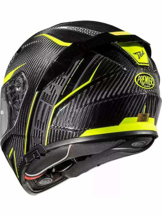 Premier Devil Carbon STY Full Face με Sun Visor Gloss Yellow / Black