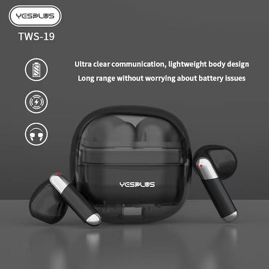 Yesplus TWS19 In-ear Bluetooth Handsfree Căști cu Carcasă de Încărcare Portocaliu