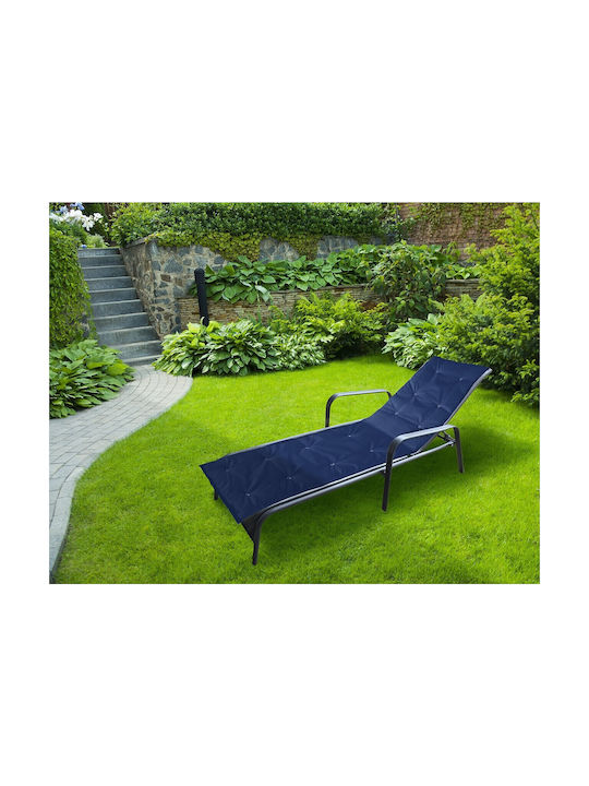 Alcam Αδιάβροχο Μαξιλάρι Ξαπλώστρας με Πλάτη Blue 50x195εκ.