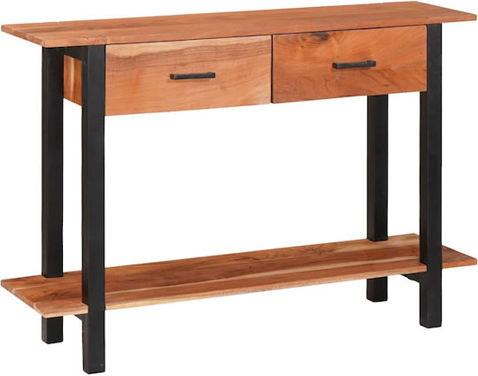 Solid Wood Console Table Coffee L110xW30xH75cm