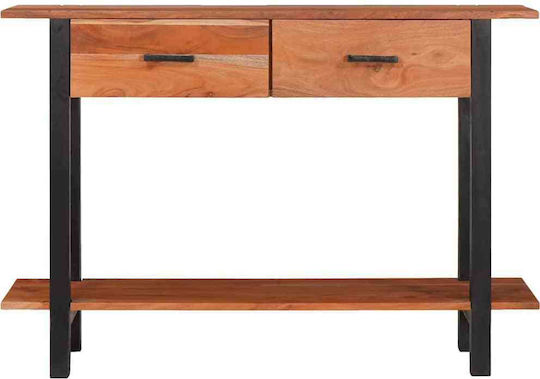 Solid Wood Console Table Coffee L110xW30xH75cm