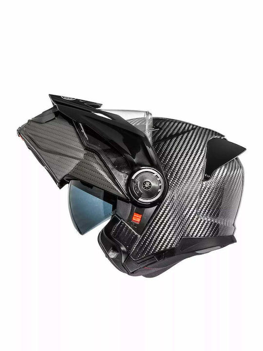 Premier Land Cruiser Carbon Motorcycle Helmet Flip-Up ECE 22.06 with Pinlock