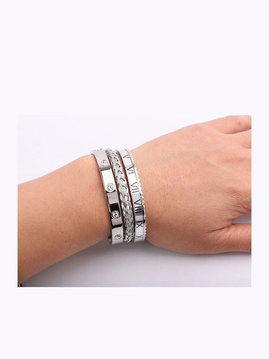Legend Accessories Damen Set Armbänder Handschellen aus Stahl