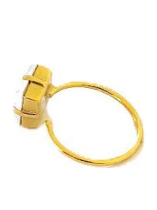 Loua Jewels Γυναικείο Δαχτυλίδι με Πέτρες Επιχρυσωμένο