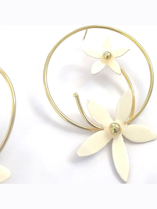 Loua Jewels Μονό Σκουλαρίκι Κρεμαστό Επιχρυσωμένο
