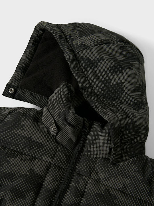 Kids' Casual Jacket Short with Hood Black