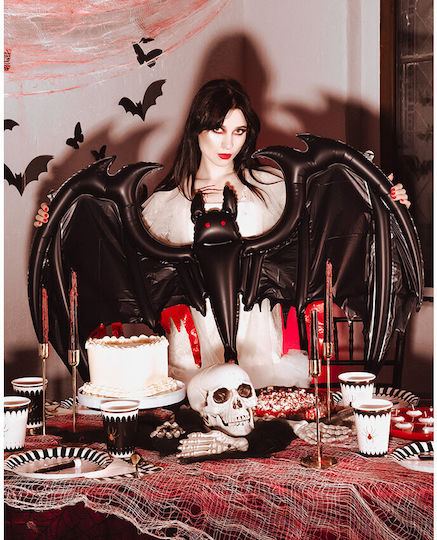 Μπαλόνι Halloween Foil Jumbo Κόκκινο Νυχτερίδα 120εκ.