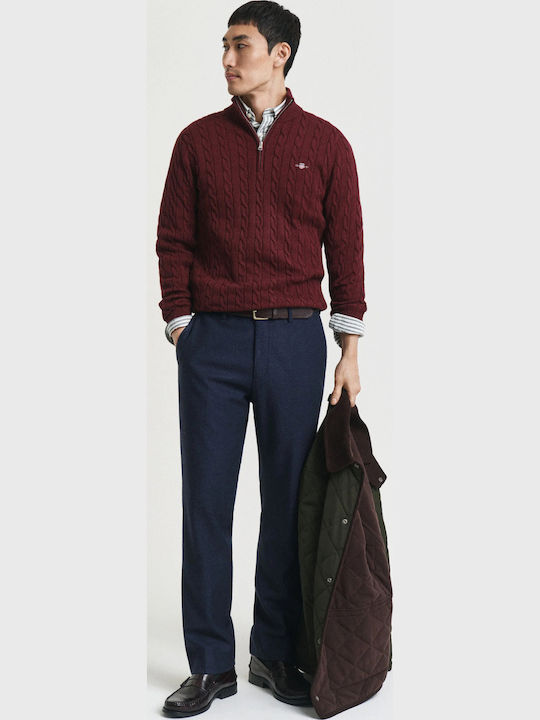 Long Sleeve Bordeaux Melange Sweater