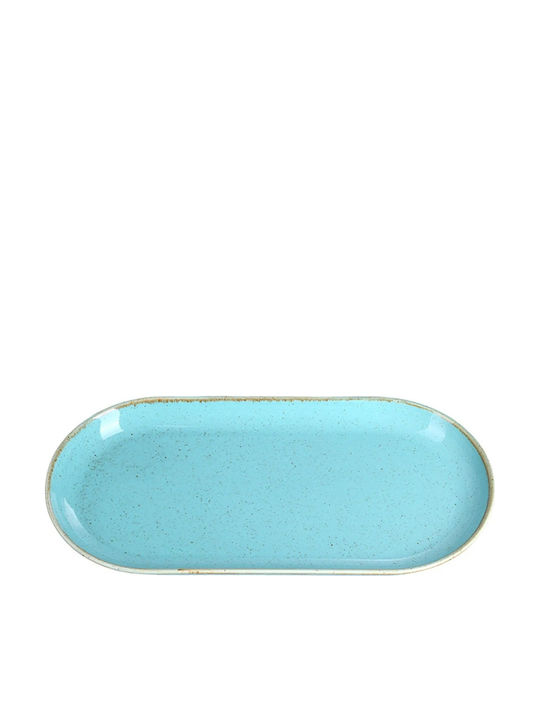 Porland Servierplatte Oval aus Porzellan Turquoise 30x30cm 1Stück