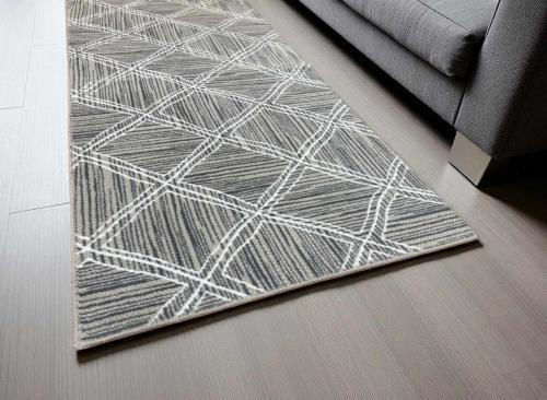 Linea Home 2569 Rutschfestes Rechteckiges Wohnzimmer Teppich Grau 140x200cm