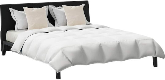 vidaXL Duvet Set Queen 240x220cm White 3pcs