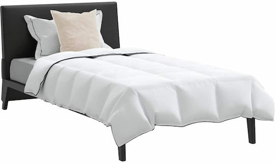 vidaXL Set Pilotă Single De Puf 135x200cm Alb 2buc