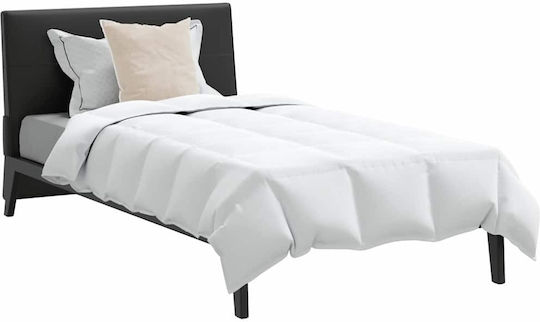 vidaXL Duvet Set Single Down 155x200cm White 2pcs