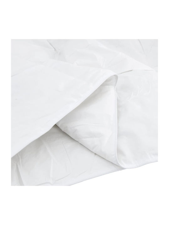 vidaXL Set Pilotă Single De Puf 155x200cm Alb 2buc