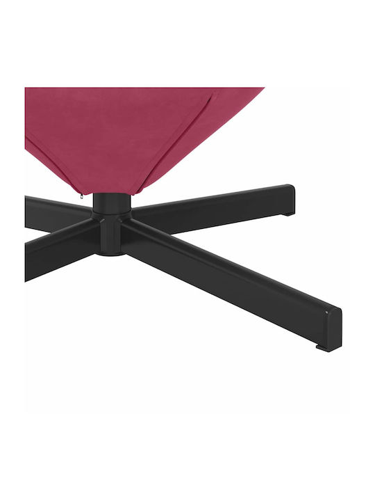 Relaxsessel Friseurwaschbecken Drehbar Samt Wine Red 63x73x90cm