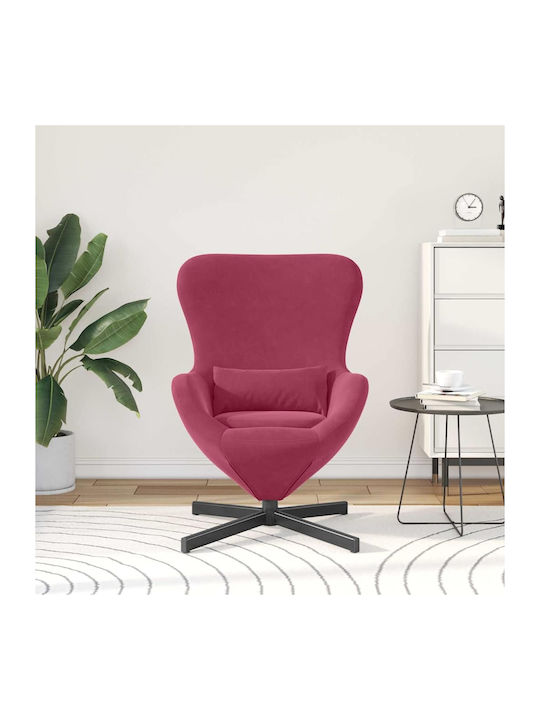 Relaxsessel Friseurwaschbecken Drehbar Samt Wine Red 63x73x90cm