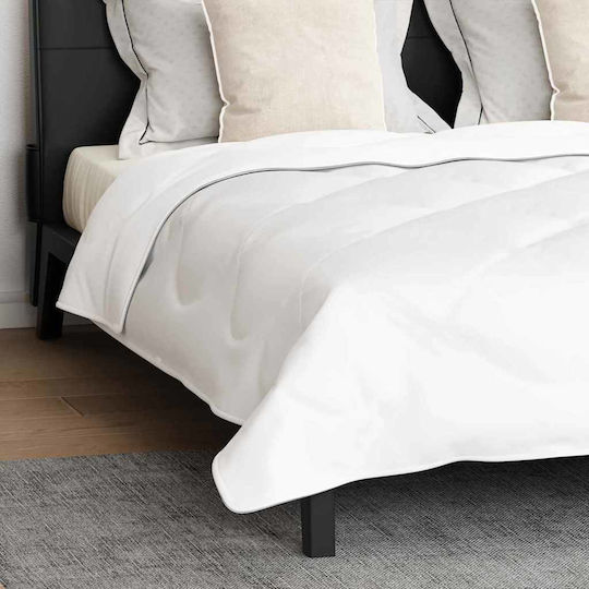 vidaXL Bettdecken-Set Doppelbett mit Microfiber-Füllung 200x220cm White 3Stück