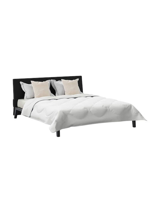 vidaXL Duvet Set Double with Microfiber Filling 200x220cm White 3pcs