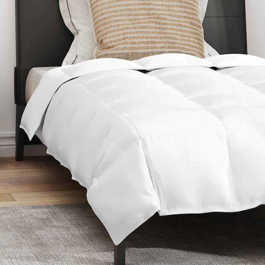 vidaXL Bettdecken-Set Einzelbett Daunen 135x200cm White 2Stück