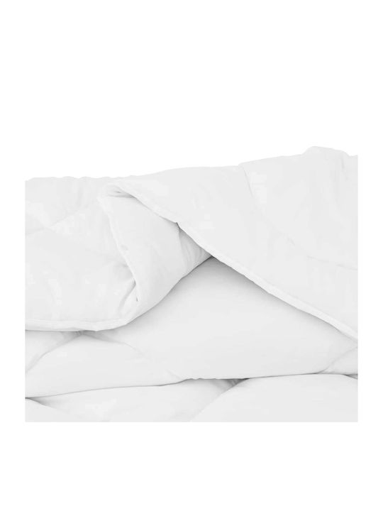 vidaXL Σετ Πάπλωμα Μονό με Γέμιση Microfiber 155x220εκ. Λευκό 2τμχ