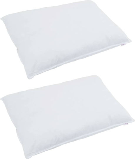 vidaXL Set Pilotă Super Dublu De Puf 240x220cm Alb 3buc