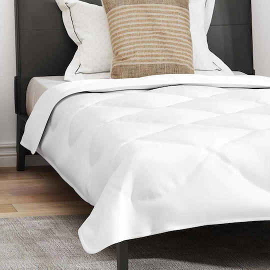 vidaXL Bettdecken-Set Einzelbett mit Microfiber-Füllung 140x220cm White 2Stück