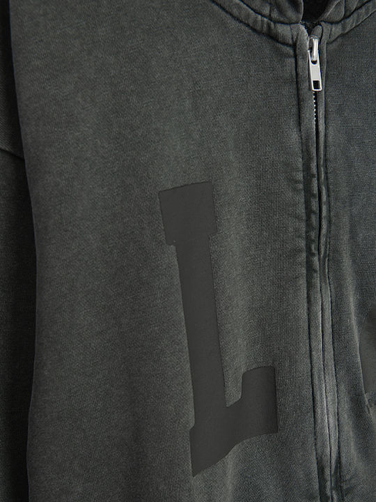Kids Cardigan with Hood Dark Gray L.a