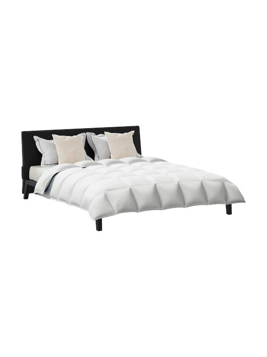 vidaXL Set Pilotă Super Dublu De Puf 240x220cm Alb 3buc