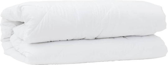 vidaXL Duvet Set Single with Microfiber Filling 135x220cm White 2pcs