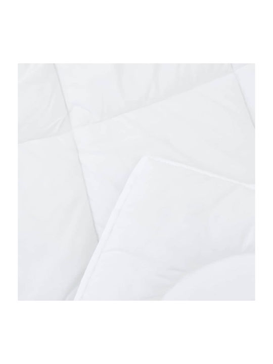 vidaXL Σετ Πάπλωμα Διπλό με Γέμιση Microfiber 200x200εκ. Λευκό 3τμχ