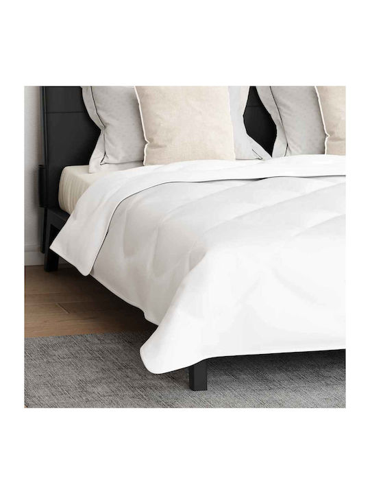 vidaXL Σετ Πάπλωμα Διπλό με Γέμιση Microfiber 200x200εκ. Λευκό 3τμχ