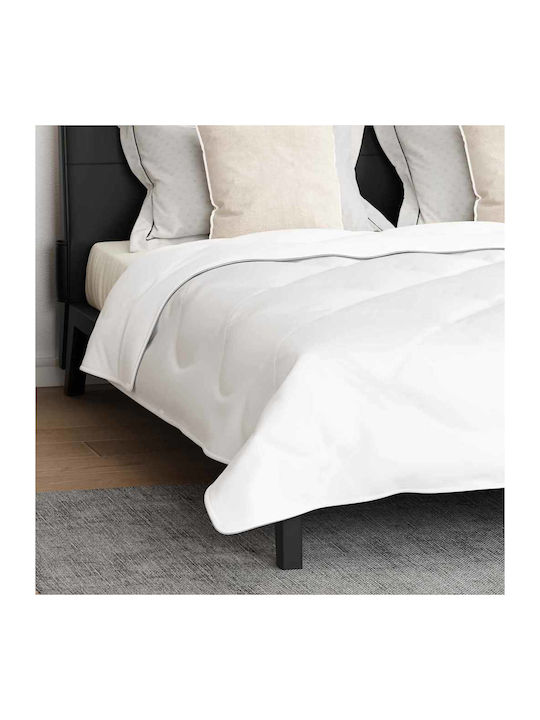 vidaXL Duvet Set Double with Microfiber Filling 200x200cm White 3pcs