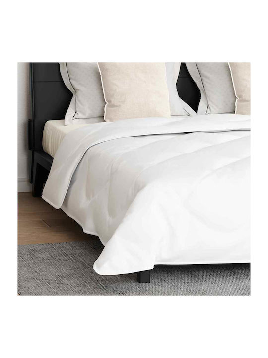 vidaXL Duvet Set Double with Microfiber Filling 200x220cm White 3pcs