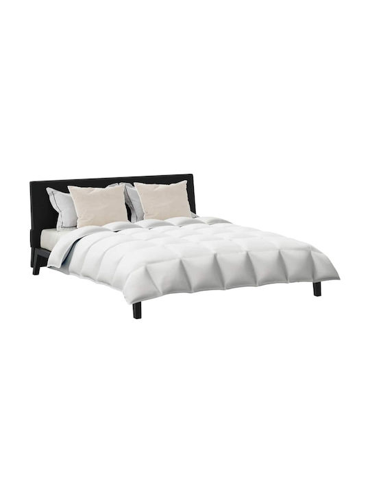 vidaXL Duvet Set Queen Down 220x260cm White 3pcs