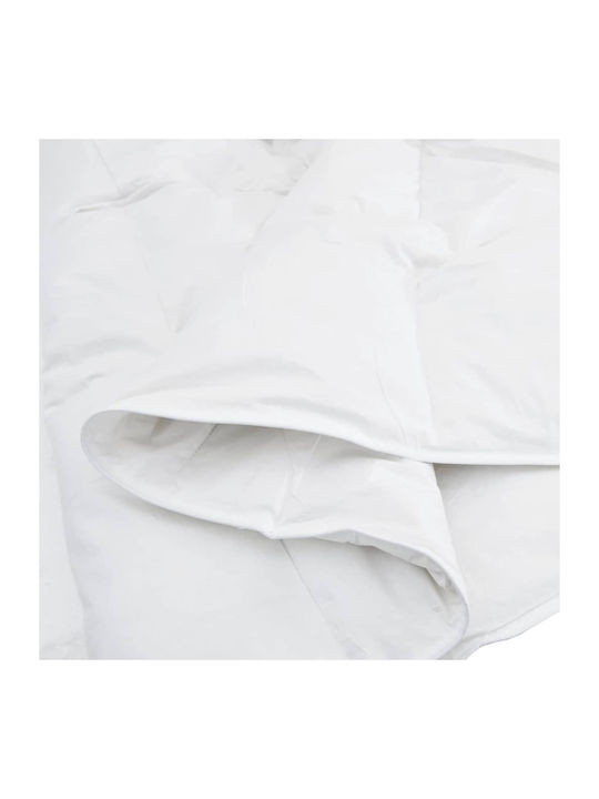 vidaXL Set Pilotă Super Dublu De Puf 220x260cm Alb 3buc