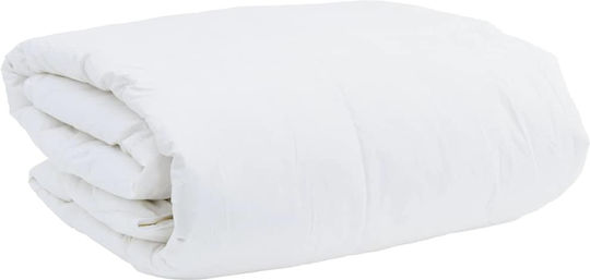 vidaXL Set Pilotă Super Dublu De Puf 220x260cm Alb 3buc