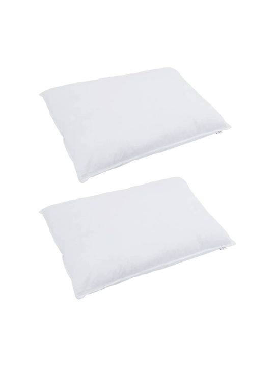 vidaXL Set Pilotă Super Dublu De Puf 220x260cm Alb 3buc