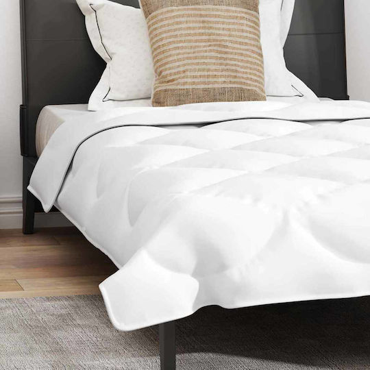 vidaXL Bettdecken-Set Einzelbett mit Microfiber-Füllung 135x200cm White 2Stück