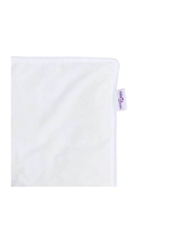 vidaXL Set Pilotă Dublu De Puf 200x220cm Alb 3buc