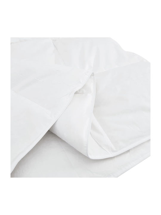 vidaXL Set Pilotă Dublu De Puf 200x220cm Alb 3buc