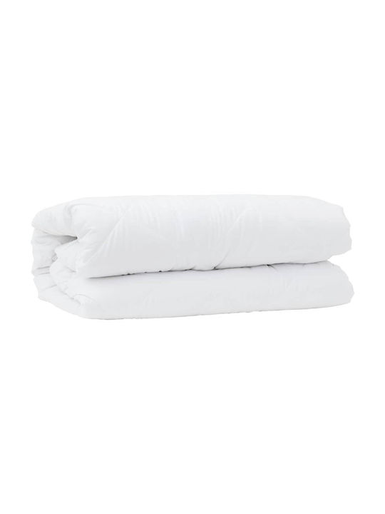 vidaXL Σετ Πάπλωμα Μονό με Γέμιση Microfiber 140x220εκ. Λευκό 2τμχ