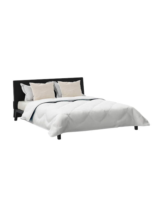 vidaXL Duvet Set Double with Microfiber Filling 200x220cm White 3pcs
