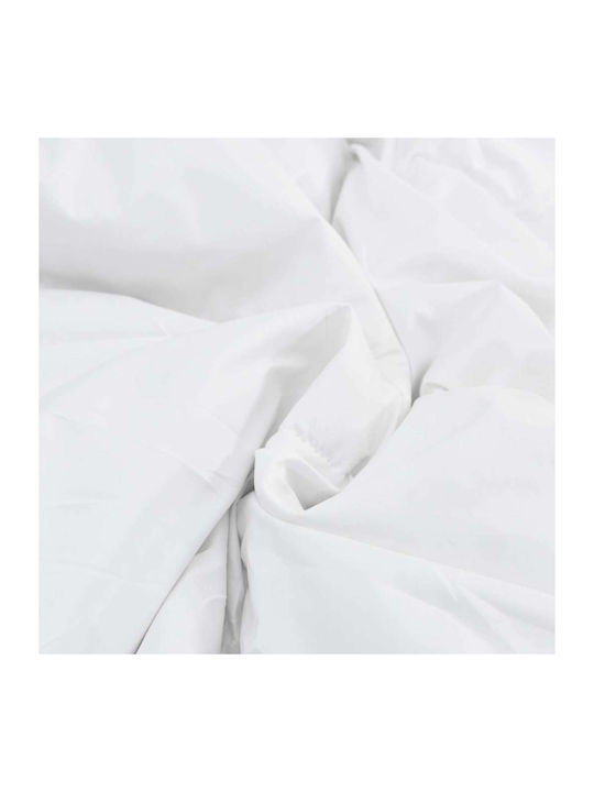 vidaXL Set Pilotă Dublu cu Umplutură Microfiber 200x200cm Alb 3buc
