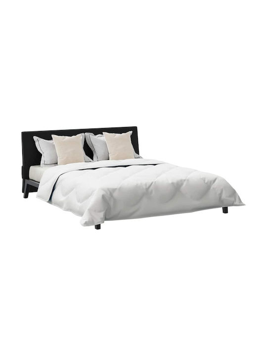 vidaXL Duvet Set Double with Microfiber Filling 200x220cm White 3pcs