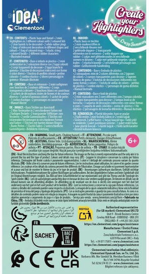 Clementoni Παιδική Χειροτεχνία Create Your Highlighter Summer για Παιδιά 6+ Ετών