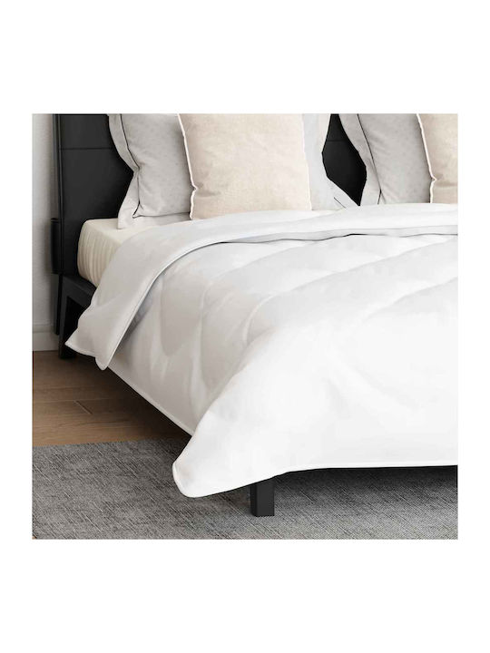 vidaXL Duvet Set Double with Microfiber Filling 200x220cm White 3pcs